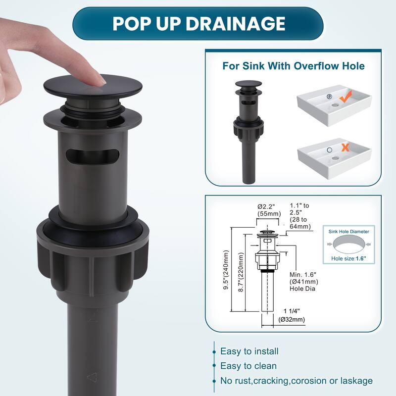 WOWOW Widespread Double Handle Bathroom Faucet