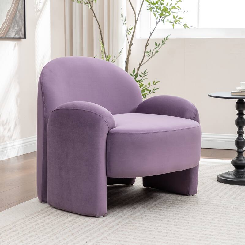 SEYNAR Modern Glam Velvet Thickened Seat Cushion Accent Chair
