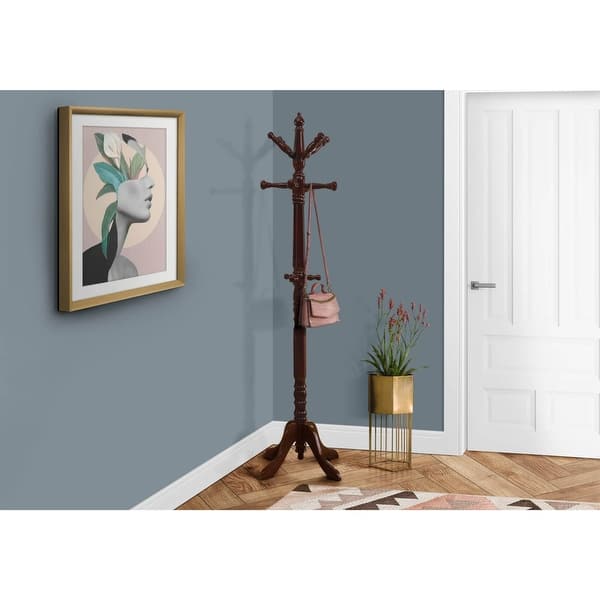 Offex - Cherry Traditional Solid Wood Coat Rack - Bed Bath & Beyond ...