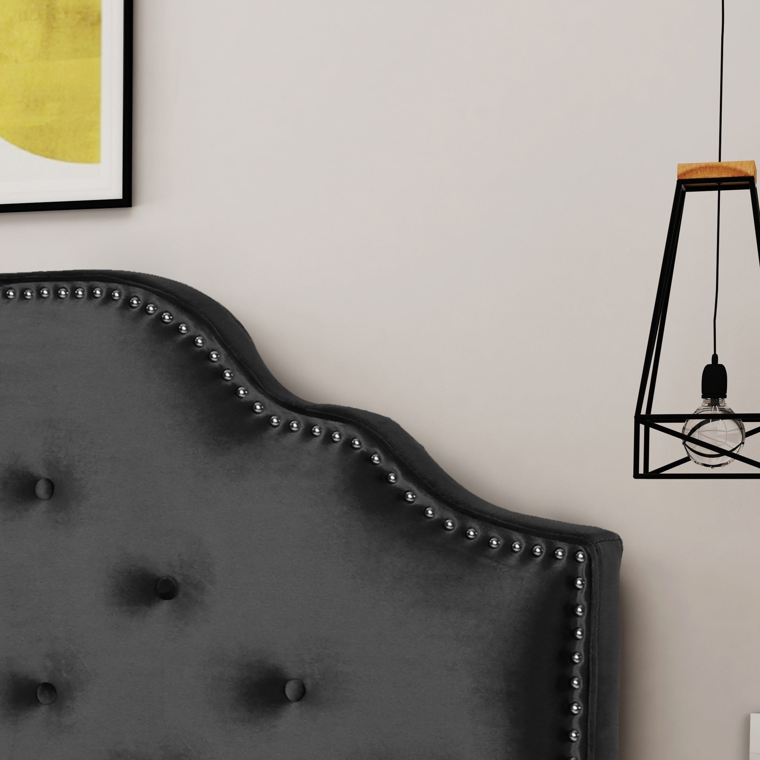 Silas Glam Velvet Full Queen Headboard by Christopher Knight Home  -image