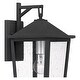 preview thumbnail 4 of 5, Stoneleigh 1-Light Mottled Black Outdoor Wall Lantern