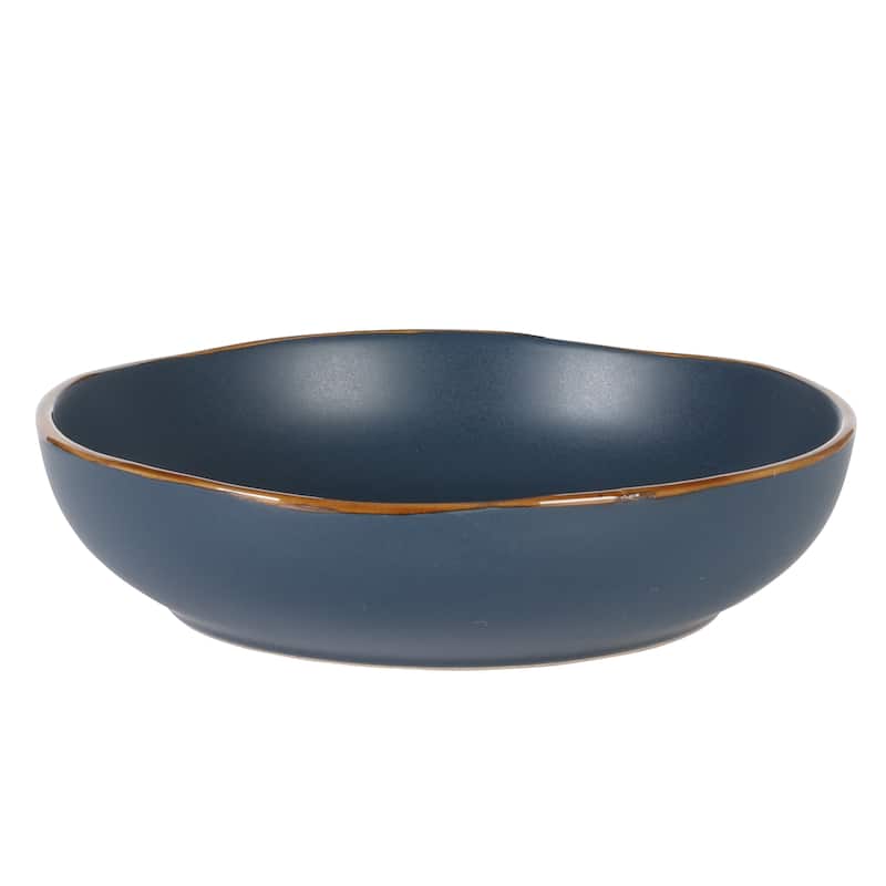Gibson Home Hazeltine 16 Piece Plates and Bowls Dishes Stoneware Ceramic Dinnerware Set