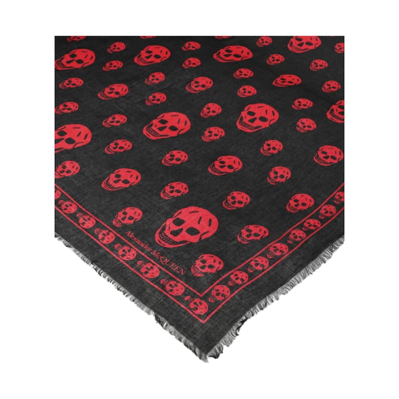 Alexander McQueen Skull Print Silk Scarf