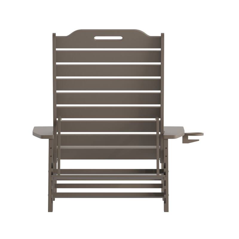 Outdoor Adjustable Lounge Chair with Cupholder