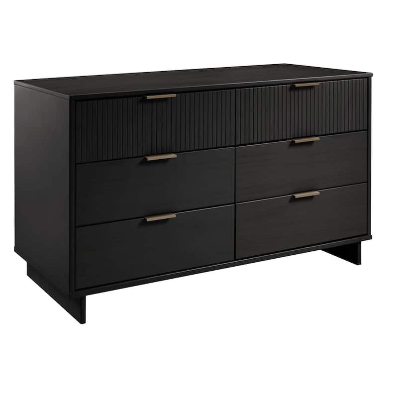 Manhattan Comfort 3-Piece Granville Modern Solid Wood Narrow Chest Dresser Nightstand Set.