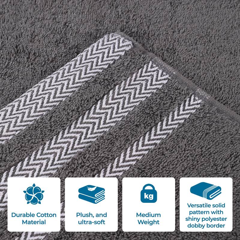 Superior Hays Cotton Absorbent Medium Weight Bath Towels, Set of 2