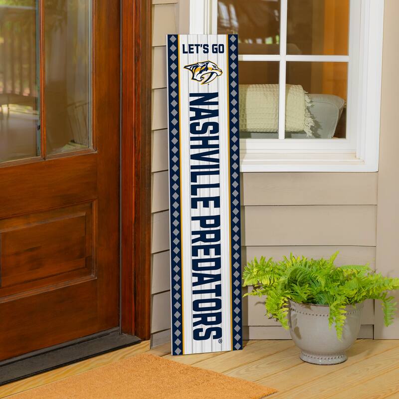 47" Double Sided Seasonal Porch Leaner, Nashville Predators - 47" x 11.25"
