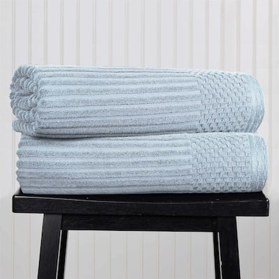 Superior Soho Ribbed Cotton Bath Sheet Set of 2