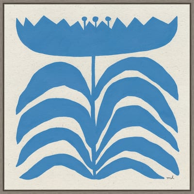 Delighted III Blue by Moira Hershey Framed Canvas Wall Art Print