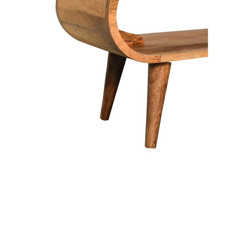 Mid-Century Modern Wood Coffee Table With Strong Legs