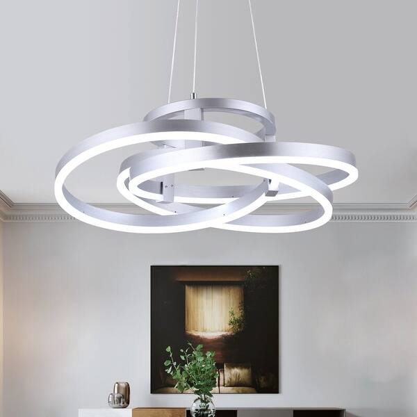 Maxax 1 - Light Statement Square/Rectangle LED Chandelier with Wrought Iron Accents