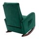 preview thumbnail 19 of 40, Velvet Rocking Chair with Side Pocket, Comfy Accent Chair with High Back, Upholstered Nursery Rocking Lounge Chair