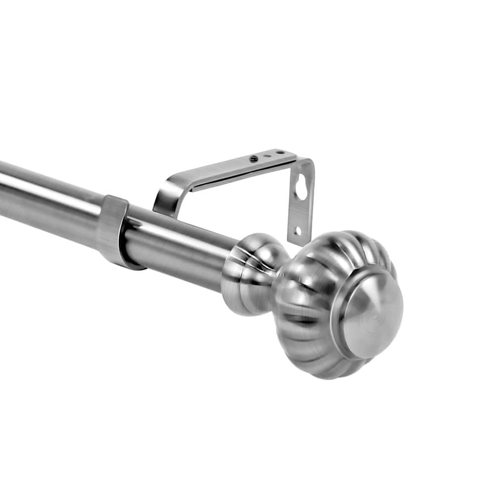 1-inch Diameter Doorknob Adjustable Single Drapery Curtain Rod
