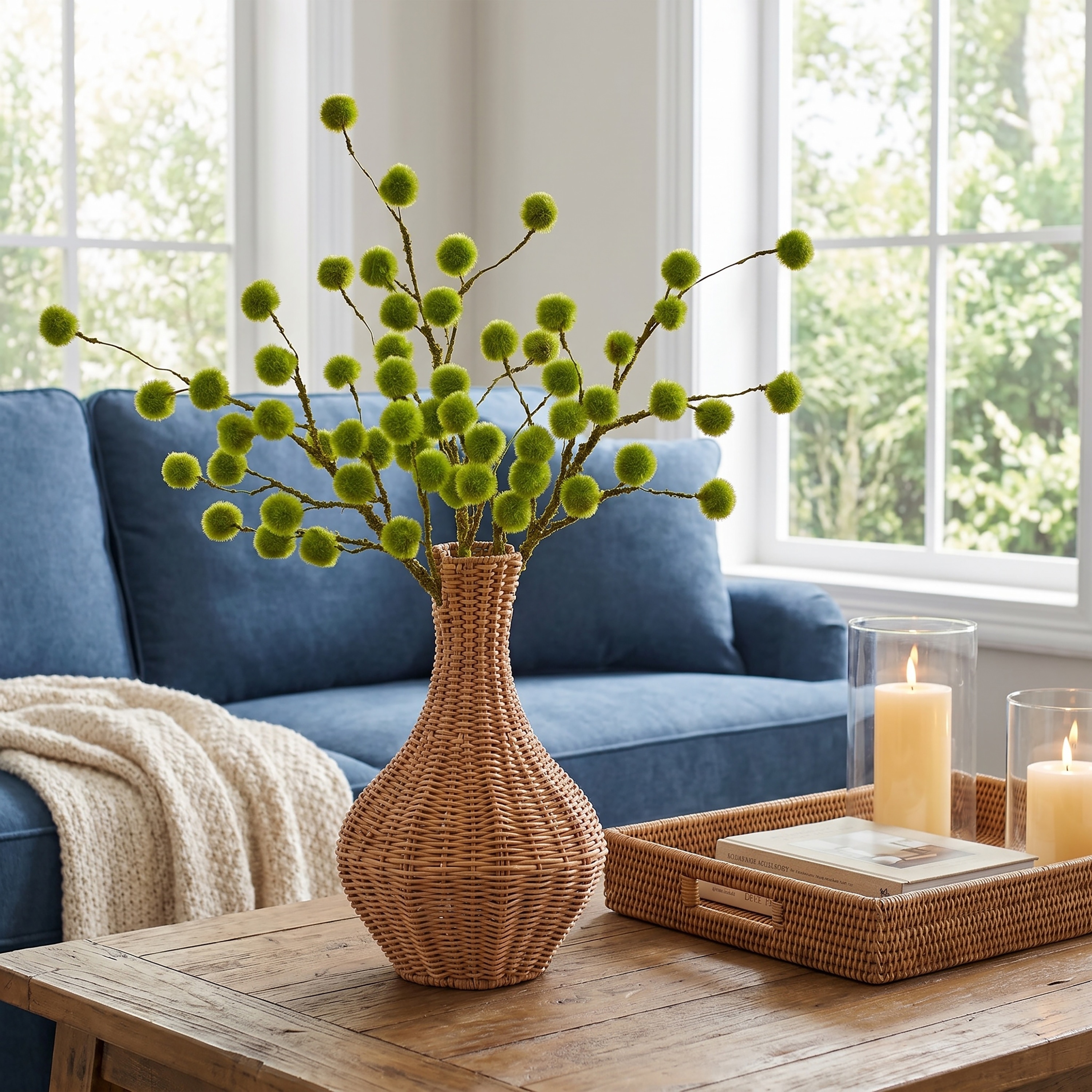 29.5" Hanging Moss Ball Spray Set of 3