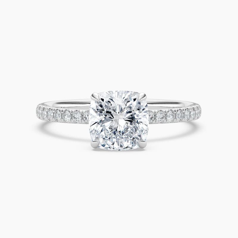 Auriya 14k Gold Cushion Lab Grown Floral Petal Diamond Accent Engagement Ring 1.00 to 5.00 ct. tw. (F-G, VS) - 6.5 - 1.00 carats - White