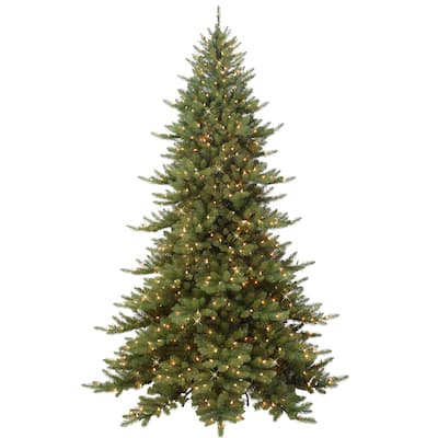 Puleo International 9 ft Pre-lit Royal Majestic Fraser Fir Artificial Christmas Tree - Green