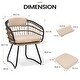 preview thumbnail 3 of 26, 7-PC Outdoor Patio Dining Set Rectangular Aluminum Table with Umbrella Hole with Rattan Chair