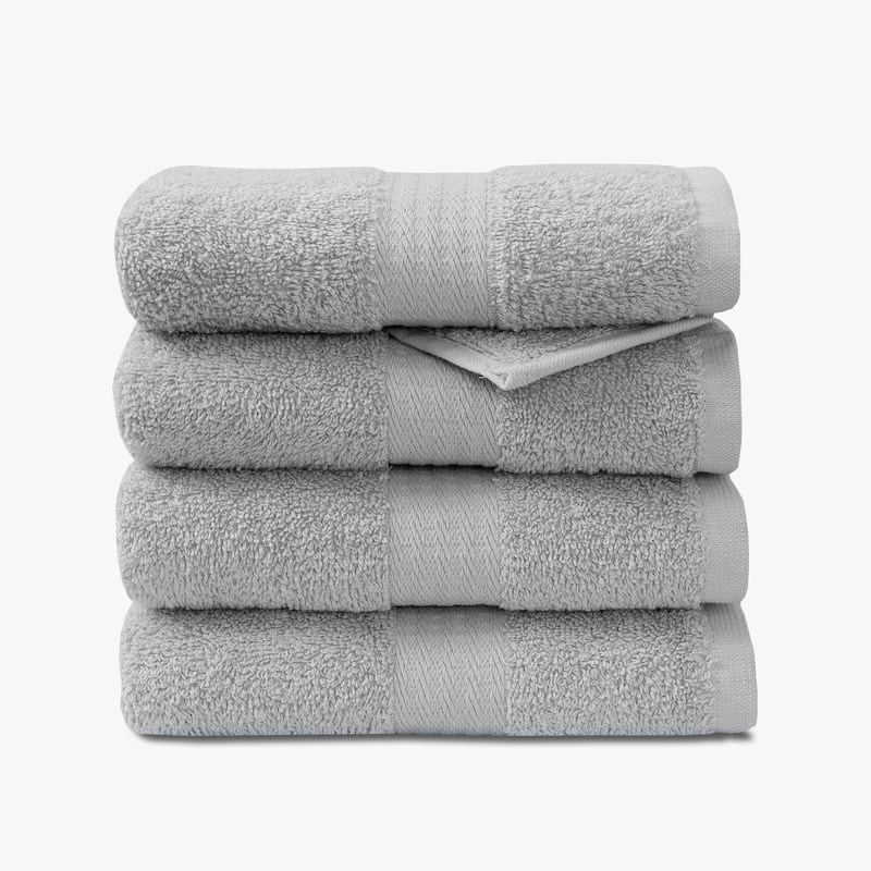 True Classic Towels - 4 Hand Towels - Light Grey