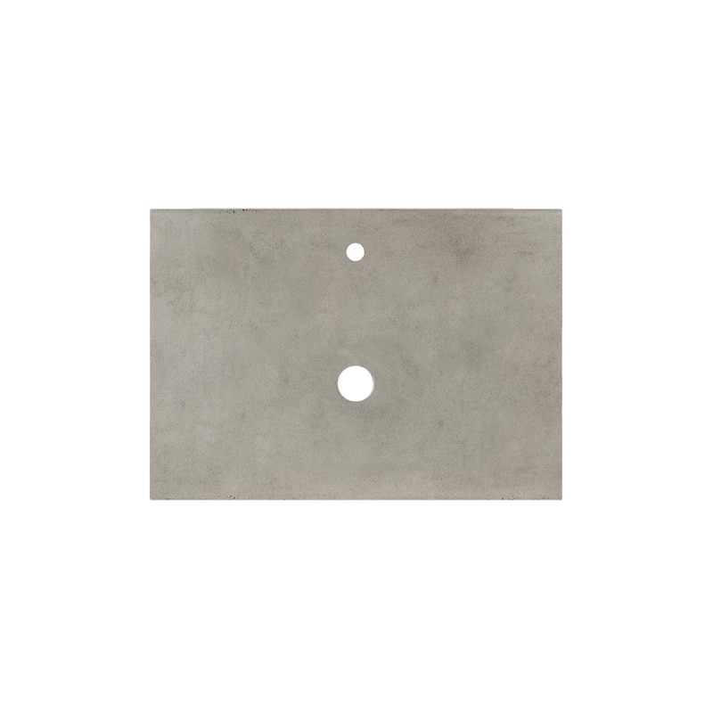 NativeStone Concrete Vanity Top - Vessel Sink Cutout with Single Faucet Hole (Top Only)