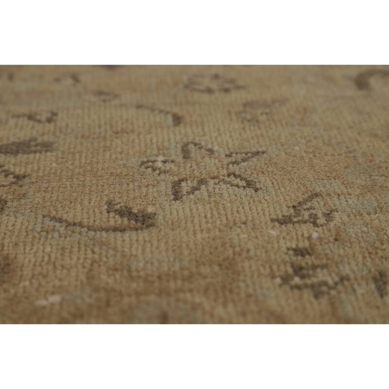 Traditional Floral Kashan Persian Area Rug Hand-Knotted Wool Carpet - 7'6" x 12'5"