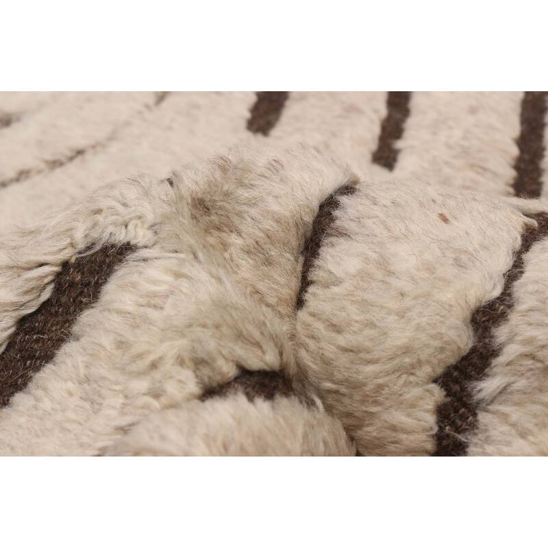 ECARPETGALLERY Hand-knotted Tangier Ivory Wool Rug - 8'10 x 11'10