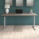 preview thumbnail 103 of 108, Move 60 Series 72W x 30D Height Adjustable Standing Desk Modern Hickory/Cool Gray Metallic