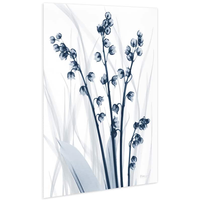 "Radiant Blues 1&2" Frameless Free Floating Tempered Glass Panel Graphic Wall Art