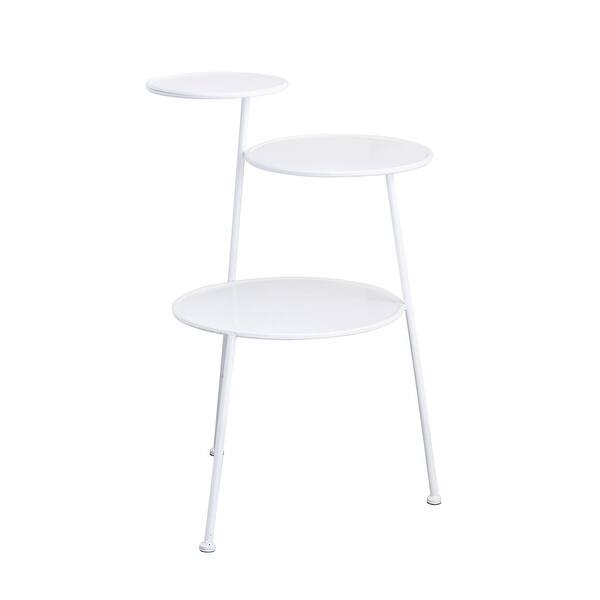 Shop White Metal 3 Tier Plant Stand Overstock 31638154