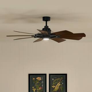 Kichler Lighting Gentry 60 inch Integrated LED Indoor Distressed Black Ceiling Fan