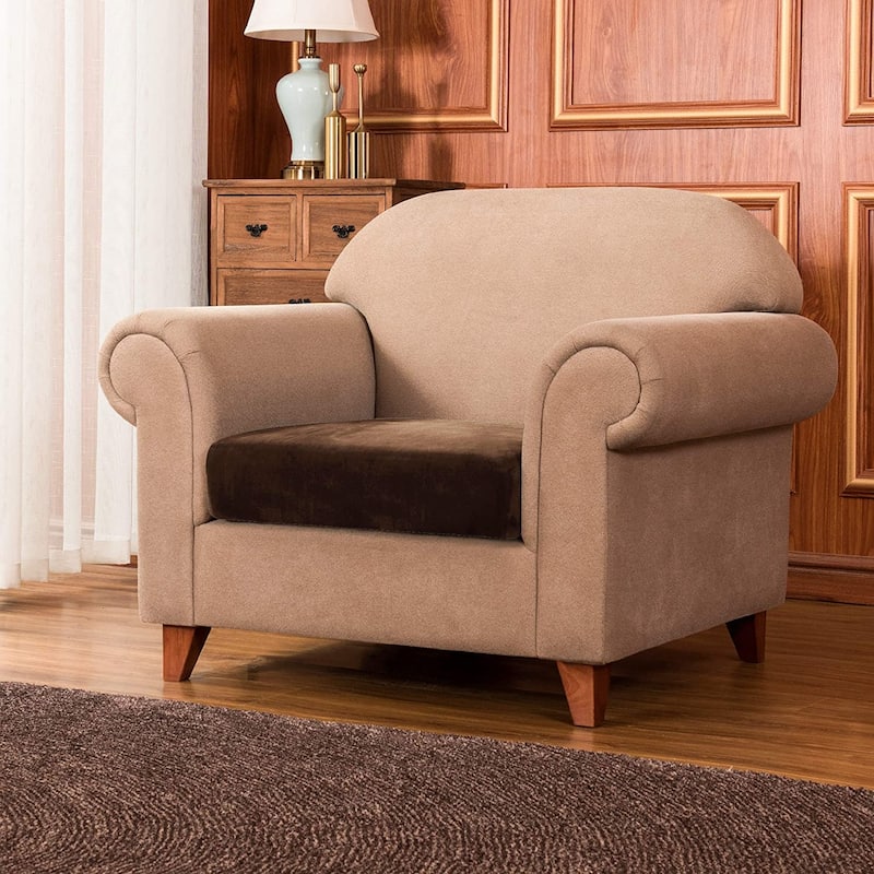 Subrtex Armchair Cushion Covers Velvet Stretch Furniture Protector