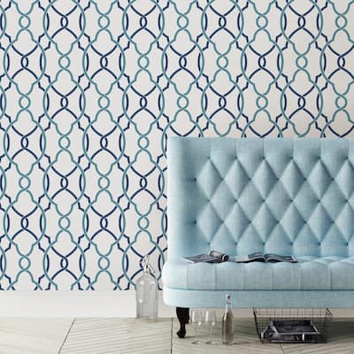 Geometric Avalon Sausalito Lattice 33 FT. L x 20.5In. W Wallpaper Roll