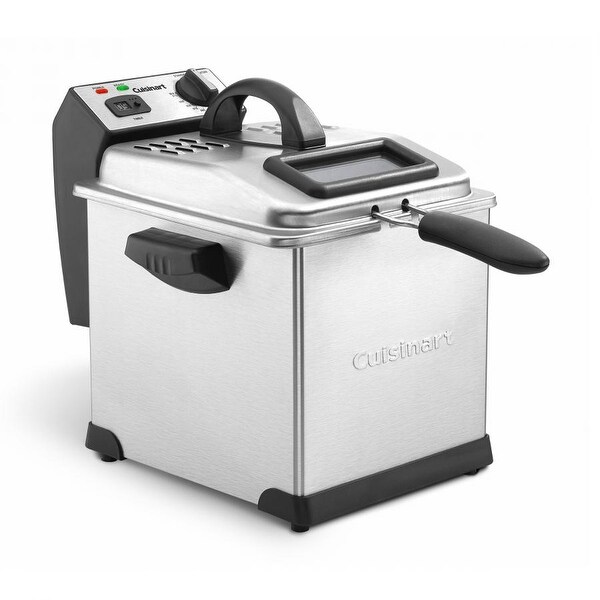 Cuisinart CDF170P1 Compact 3.4quart Deep Fryer 1.7 lbs Overstock