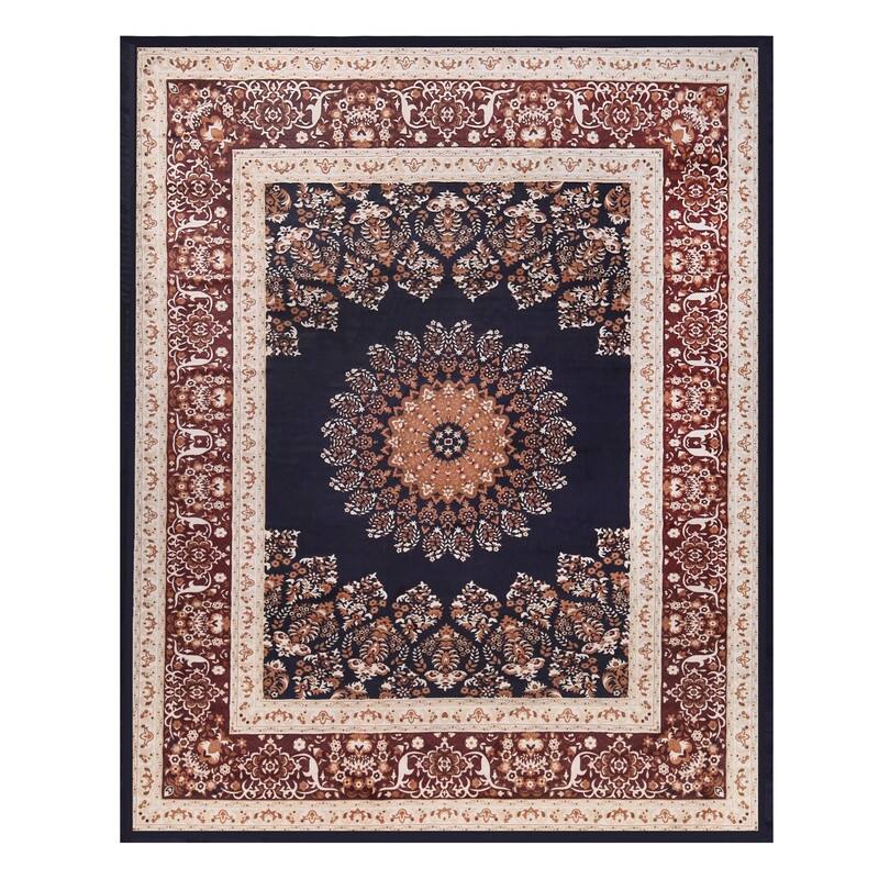 Superior Nanterre Floral Medallion Washable Indoor Runner or Area Rug