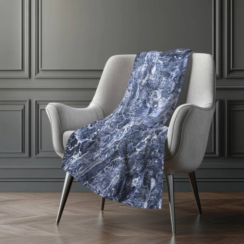 Premium Machine Washable Abstract Flow Sherpa Throw Blanket