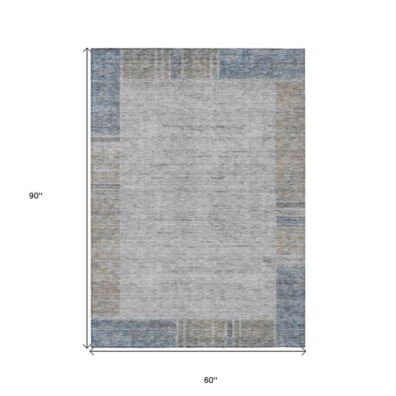 HomeRoots Geometric Transitional Rectangle Outdoor Rug