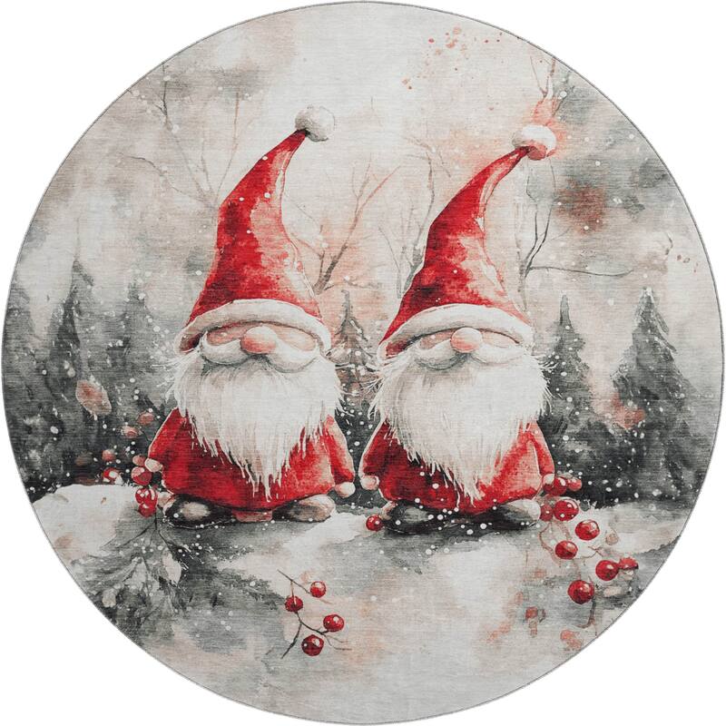 Premium Washable Super Soft Christmas Gnome Mayfield Rug