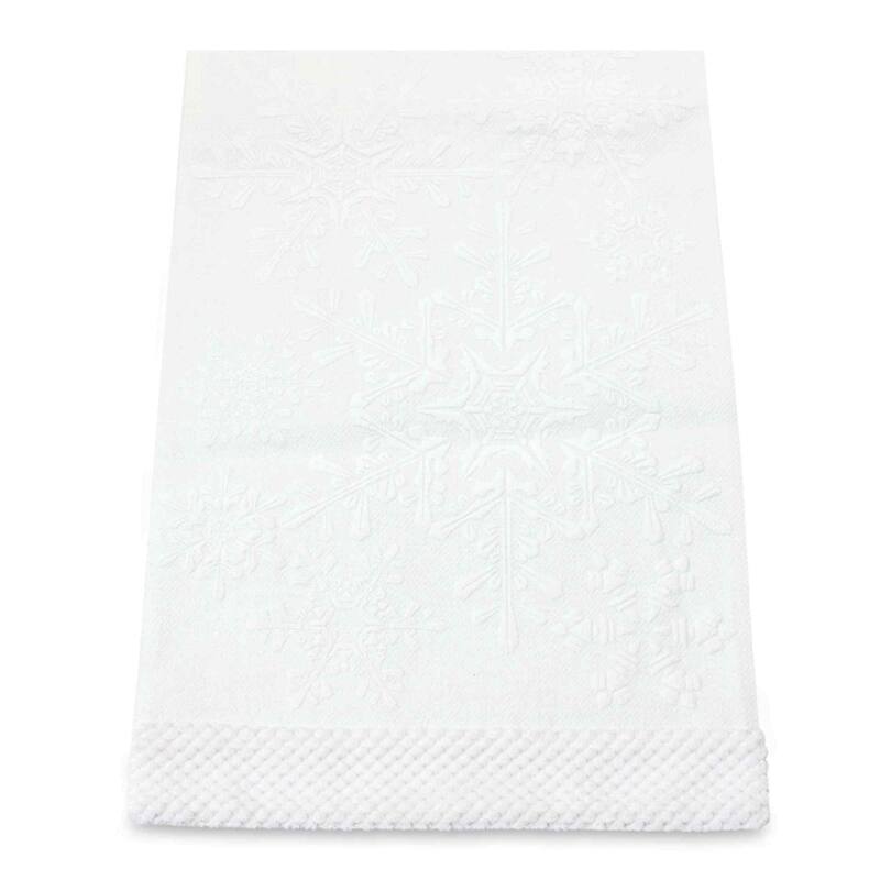 Snowflake Christmas Table Runner - 72" - White