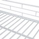 preview thumbnail 16 of 15, White Twin Size Metal Mid Loft Bed with Storage Stairs and Fence