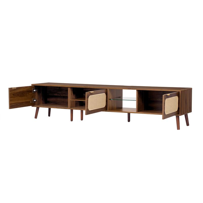 78" Entertainment Center for 75-85 Inch TVs - Spacious Media Console with Open Shelving, Perfect for Living Rooms & Bedrooms‌