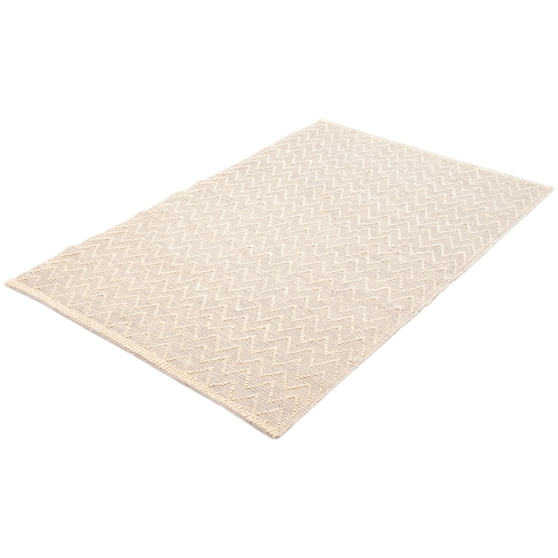 ECARPETGALLERY Braid weave Sienna Cream Wool Rug - 5'2 x 7'11