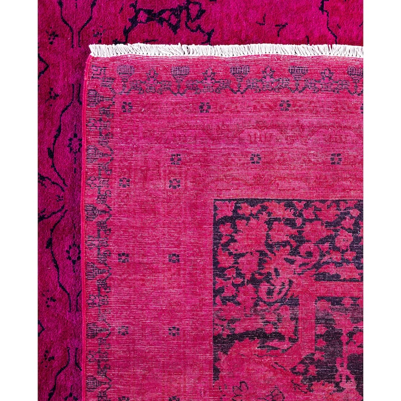Overdyed One-of-a-Kind Hand-Knotted Area Rug - Pink - 12' 1" x 18' 0"