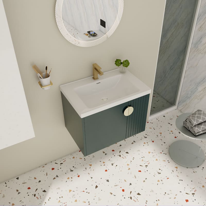 28 Inch Bathroom Vanity with Ceramic Sink