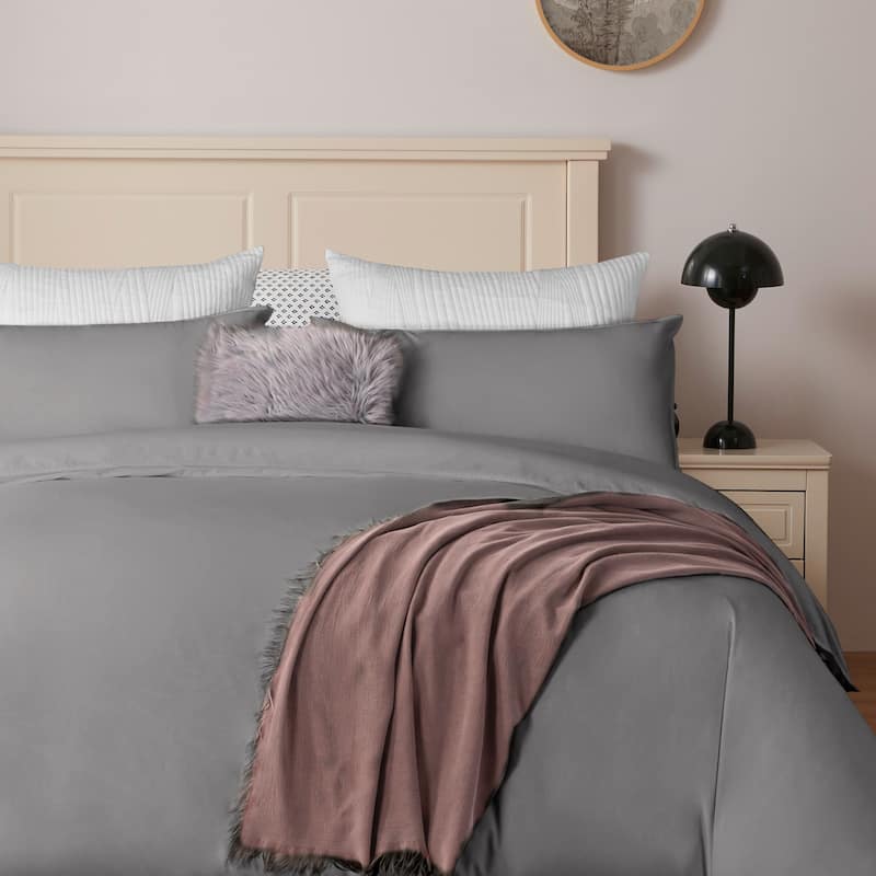 100% Cotton Enzyme Stone Washed Bed Duvet Cover Set