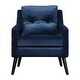 preview thumbnail 1 of 6, 34.75" o'brien blue velvet armchair