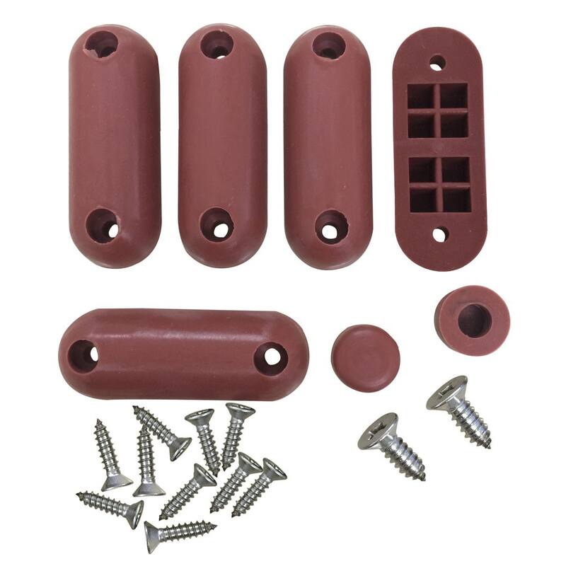 Brown Silicone Toilet Seat Bumpers - 7-Pack, Non-Slip with Hardware (Set of 20) Renovators Supply
