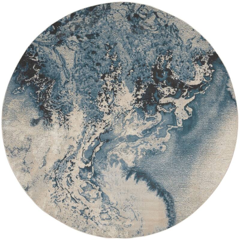 Jiwet Power Loomed Geometric Abstract Modern Non Skid Stain Resistant Area Rug By HomeRoots - 94' X '94' X '0.5