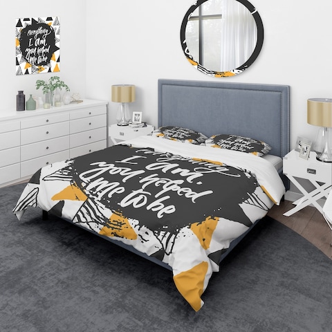 Designart 'Everything I Am You Helped Me To Be' Mid-Century Modern Duvet Cover Set