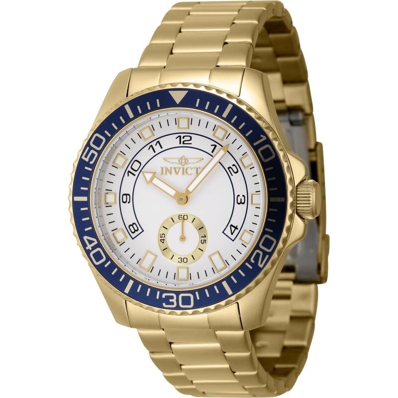 Invicta Men's 47130 Pro Diver Quartz Multifunction White Dial Watch
