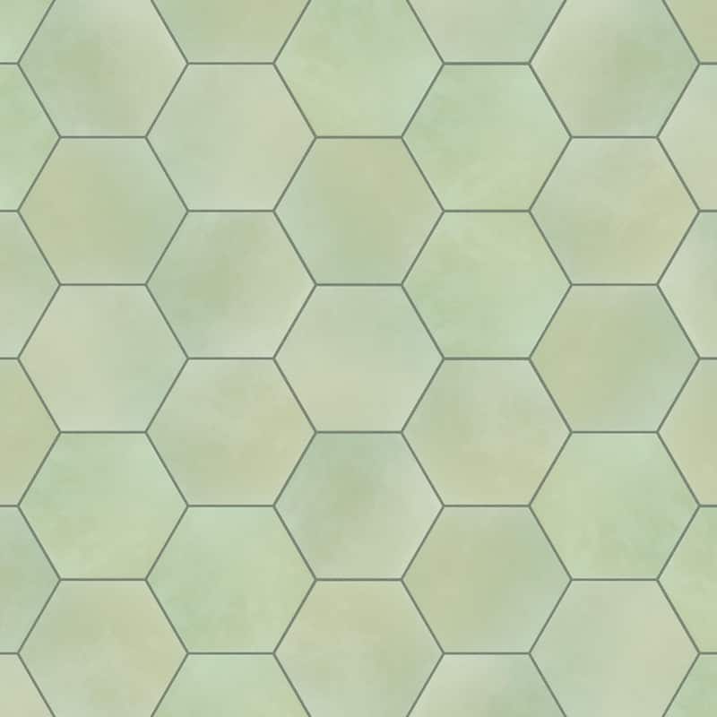 Merola Tile Horizon Hex Verde 7-3/4" x 9" Porcelain Floor and Wall Tile
