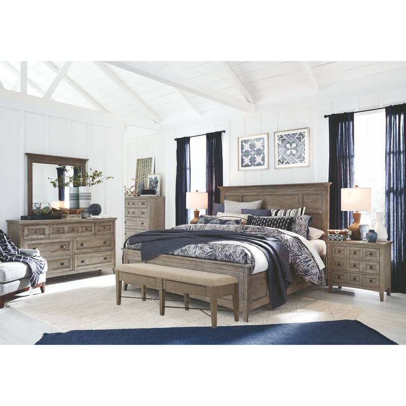 Magnussen Home Paxton Place Dovetail Grey Panel Storage Bed